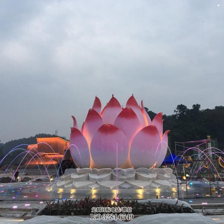 双阳莲花雕塑厂家，景区雕塑，水景莲花喷泉雕塑精选