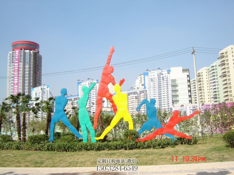 白山投篮雕塑，剪影工艺制作，不锈钢体育人物雕塑